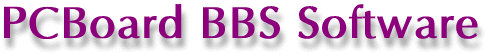 PCBoard Bulletin Board Software