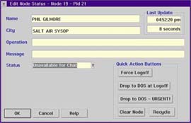 Editing Node Status in the Control Panel