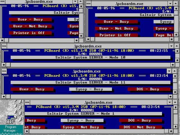 Five nodes running under NT 3.51