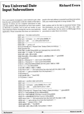 [Two Date Input Subroutines]