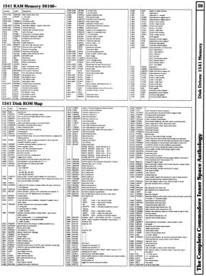 [960�1284 Disk Drives Section: 1541 Memory Map (2 of 3)]